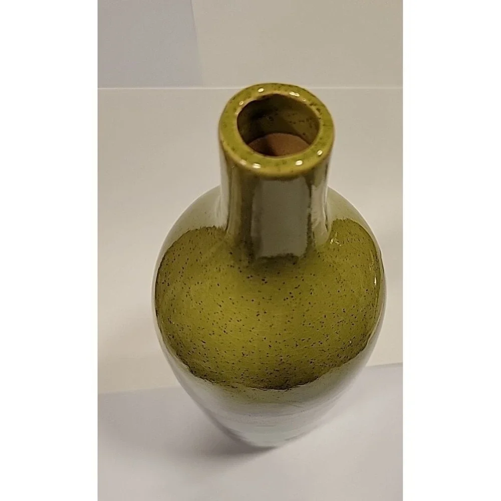 Metal‎ Mottled Brown Earth tones Bottle Vase 12